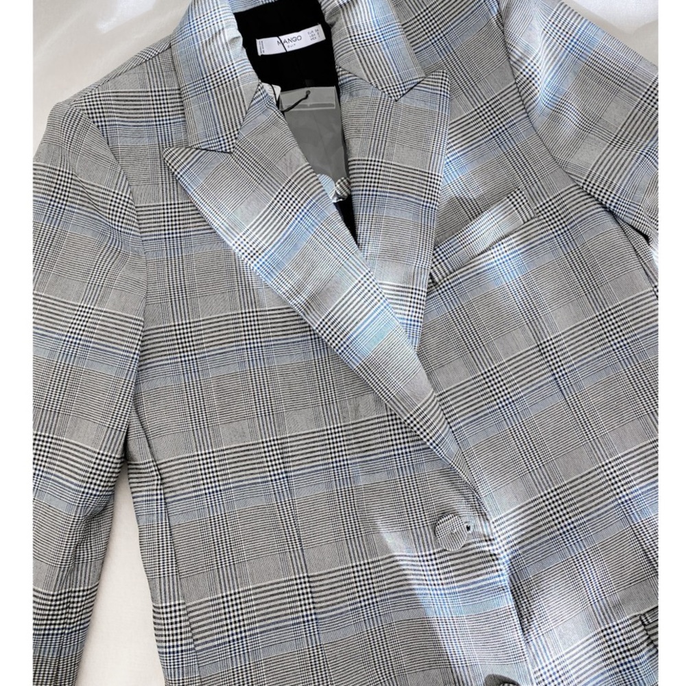 NWT Mango Check Structured blazer - Picture 3 of 15